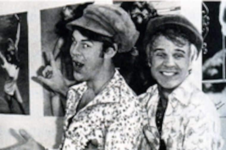 Dan Aykroyd (left) and Martin as the Czech brothers - "two wild and crazy guys." Martin developed his signature routines years before they became famous on "Saturday Night Live."