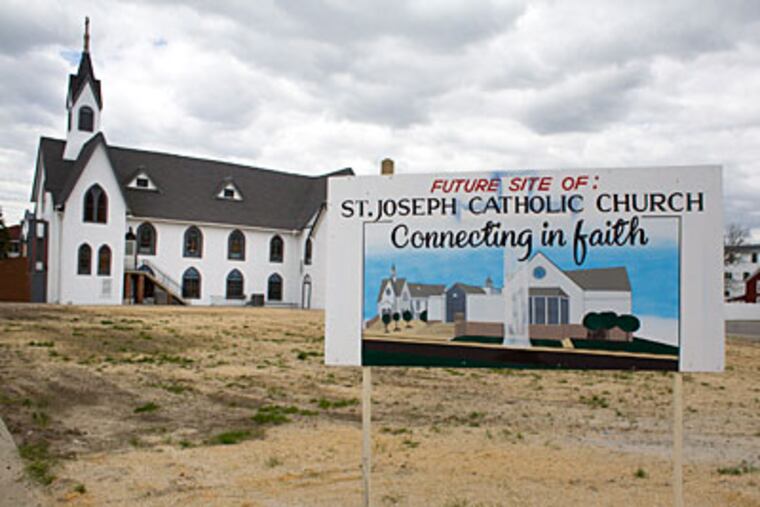 St. Joseph's Church, 126 years old, will be preserved as a wing of a larger new church. The expansion comes when the diocese is closing schools and consolidating parishes. (ED HILLE / Staff Photographer)