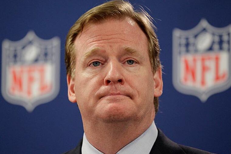 NFL commissioner Roger Goodell said he "fundamentally disagrees" with former league boss Paul Tagliabue's decision not to discipline players in the Saints' bounty scandal. (David Goldman/AP file photo)