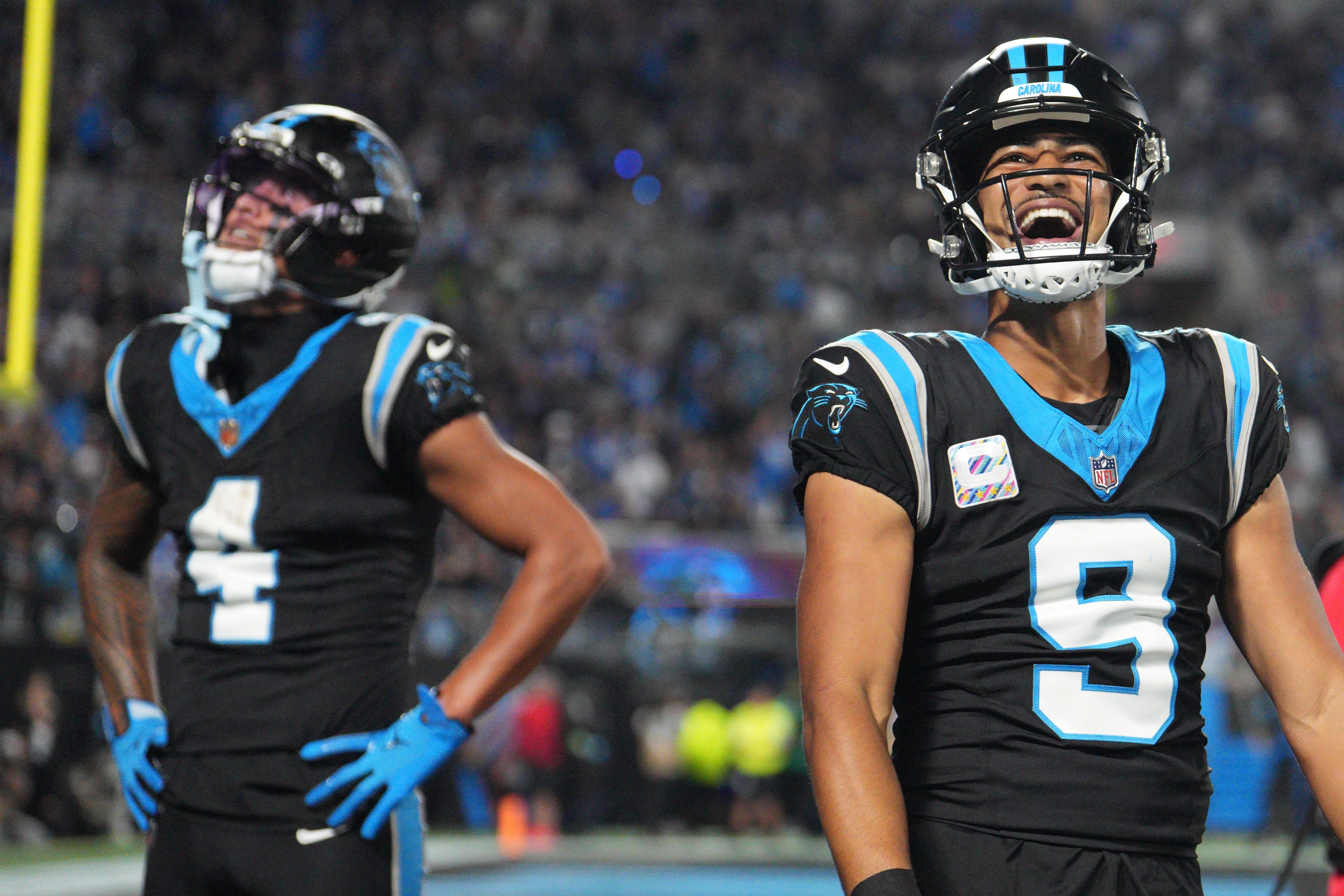Young, McMillan connect for 2 TDs to lead Panthers past Lions 32-26