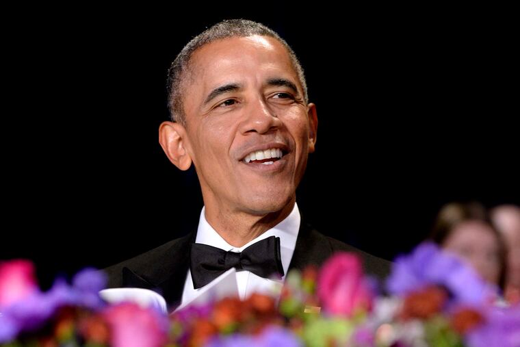 President Obama dropped the mike during his final White House Correspondents' Dinner at the Washington Hilton hotel in Washington.