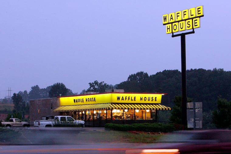 A Waffle House near Dawsonville, Ga. Another one of the chain's locations, in Alabama, recently had a staffing mixup that left it unprepared to handle a full dining room. Customers stepped up to help make coffee, bus tables and wash dishes.