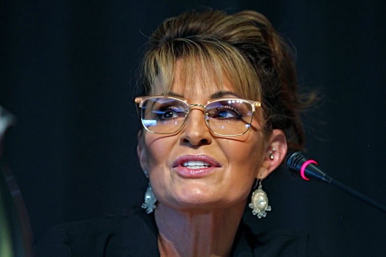 Sarah Palin at a forum for House candidates in Anchorage, Alaska, in May.