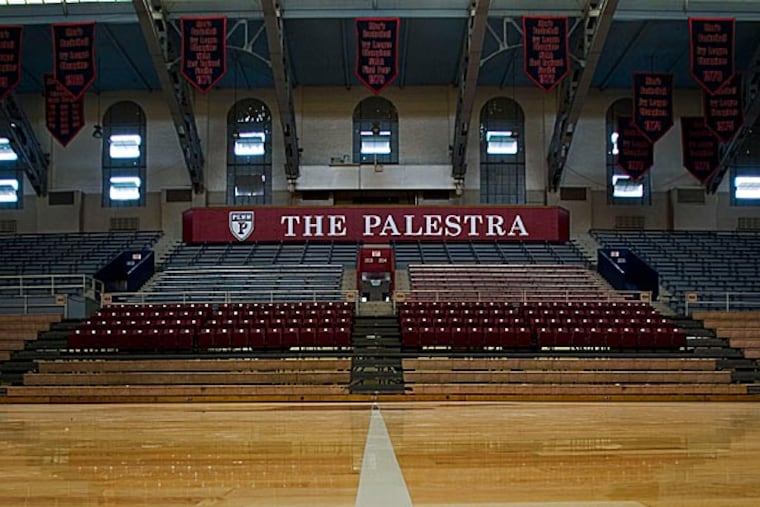 The American Athletic Conference is considering holding its men's basketball tournament at the Palestra. (Matt Rourke/AP file photo)