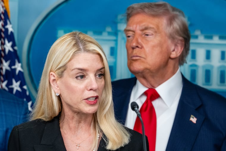 Attorney General Pam Bondi speaks during a news conference in August. President Donald Trump fired her on Thursday.