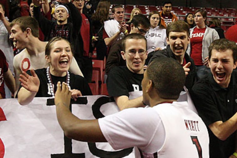 Temple has now beaten St. Joe's 10 straight times, including Saturday's rout. (Ron Cortes/Staff Photographer)