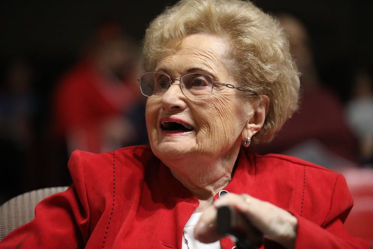 Retired Paulsboro High School teacher Ada Rosen, 97, of Cherry Hill, attended the school’s Brotherhood Award ceremony on Friday. She started the award in 1957.