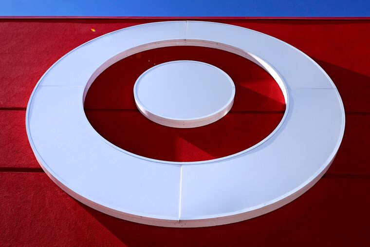 The bullseye logo on a Target store in Boston.