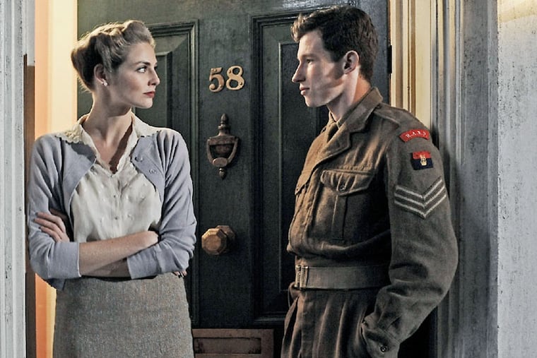 "Queen & Country": Tamsin Egerton (Ophelia) and Callum Turner (Bill Rohan). (Sophie Mutevelian)