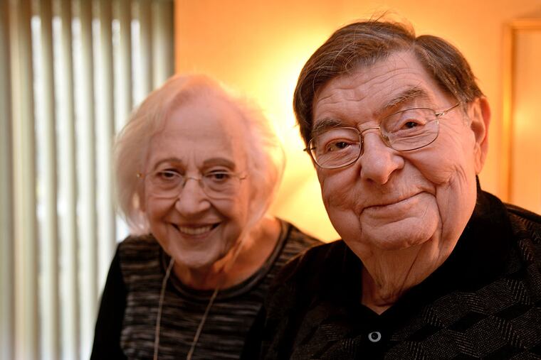 Kal Rudman and Lucille, his wife of 58 years, at home in Cherry Hill. Together, they lead a charitable foundation that supports public safety and children’s programs, as well as religious institutions.