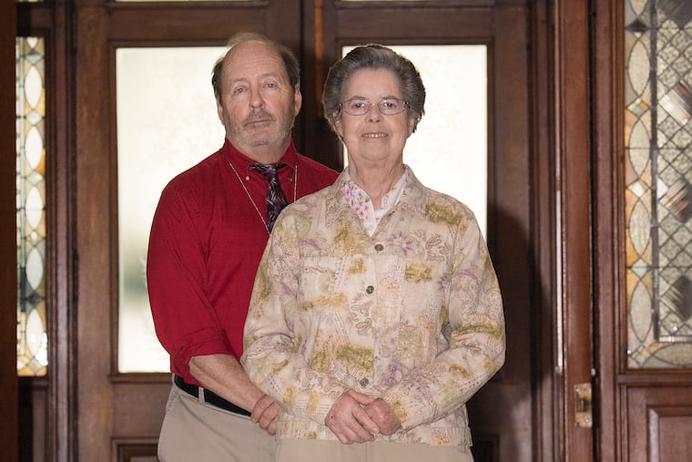 Tom McCaney, Associate Director of Corporate Social Responsibility, and Sister Nora Nash Director of Corporate Social Responsibility, pose for a photograph at the Sisters of St. Francis of Philadelphia Convent is Aston, Pa. Monday, July, 2, 2018.