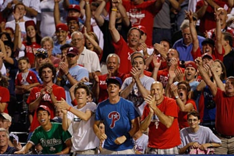 Phillies fans have been filling Citizens Bank Park to capacity for 99 consecutive games. (Ron Cortes/Staff Photographer)