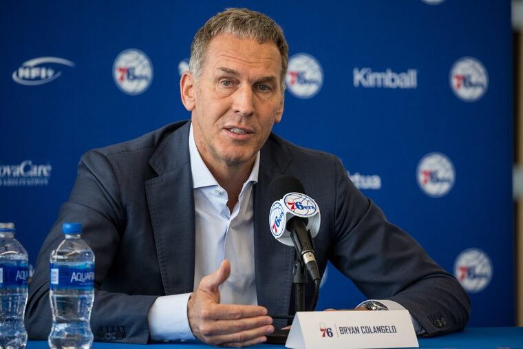 Bryan Colangelo at a press conference earlier this month.