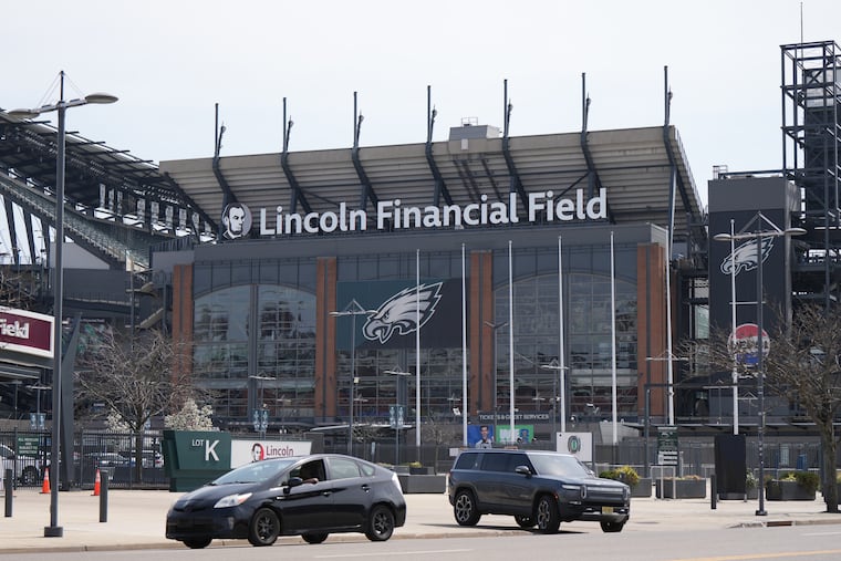 The Lincoln Financial Field sign, Eagles logos, and all visible sponsorships will be covered or removed during the 2026 World Cup.