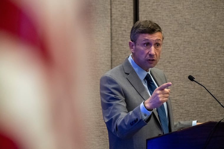 Democratic National Committee Chairperson Ken Martin speaks during a Labor Council meeting as part of the DNC Summer Meeting, Thursday, Aug. 13, 2026, in Austin, Texas.