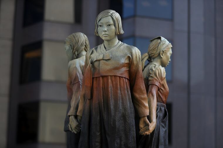 A statue in San Francisco honors victims of sexual slavery during World War II. Philadelphia is debating placing a "comfort women" statue in the city's Queen Village neighborhood.