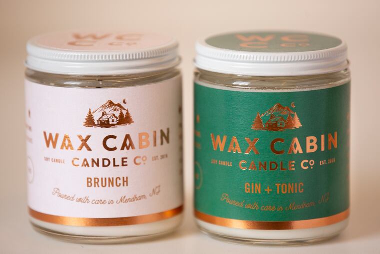 Wax Cabin Candle Co.'s Brunch and Gin + Tonic scents.