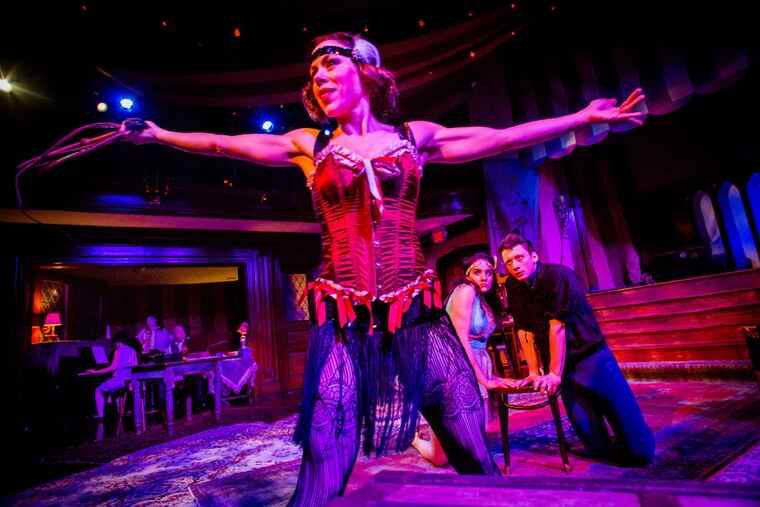 Annette Kaplafka plays Zena the lion tamer in "He Who Gets Slapped" by the Philadelphia Artists' Collective (in partnership with Philadelphia School of Circus Arts) at Broad Street Ministry