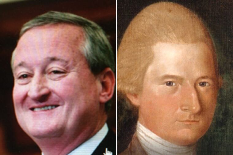 Google’s Arts & Culture app matched Philadelphia Mayor Kenney with a portrait of 18th-century merchant John Wright Stanly, at Tryon Palace in North Carolina.
