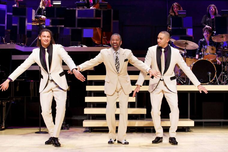 Tap dancer Maurice Hines (center) will showcase the Manzari Brothers, John and Leo, in the musical about his life. Hines, a child prodigy along with his brother Gregory, discovered the duo.