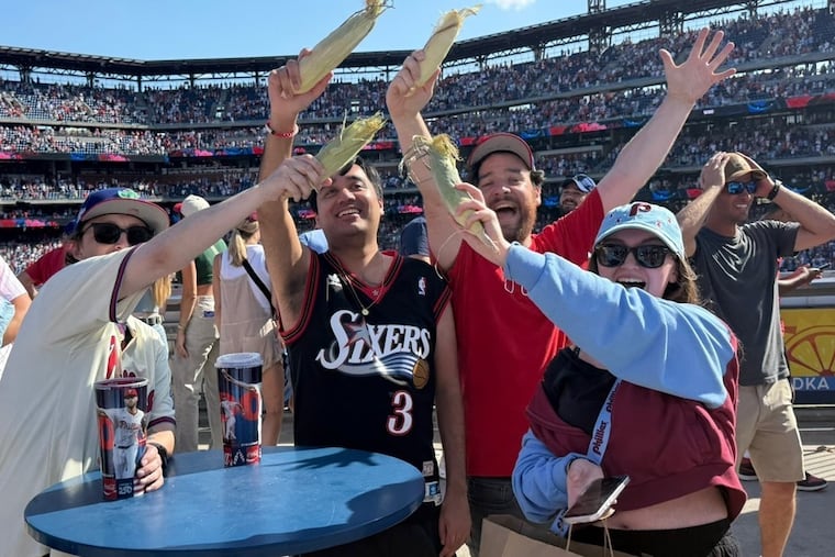 Luke Butler and his friends lifted ears of corn from center field throughout the bottom of the ninth inning on Sunday afternoon.