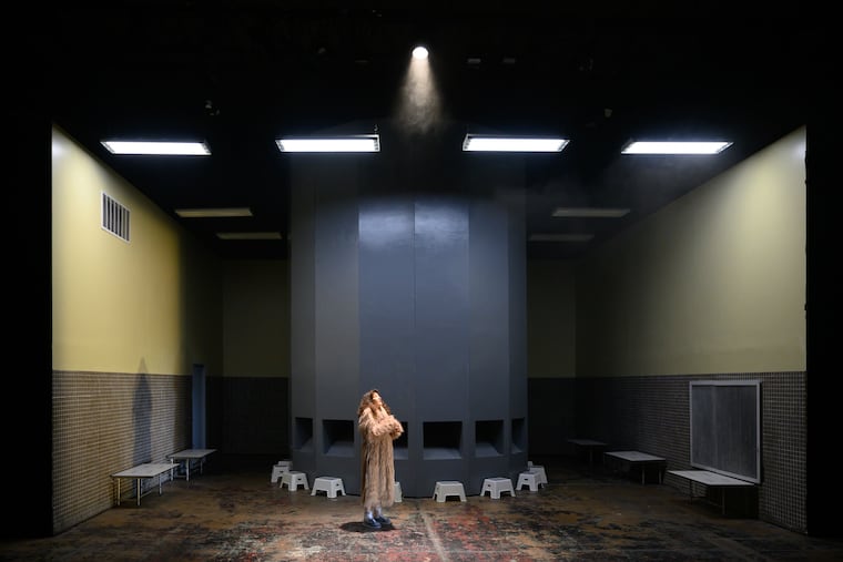 Melissa Krodman in "Superterranean," by Mimi Lien and Pig Iron Theatre Company, through Sept. 15 at 2300 Arena.