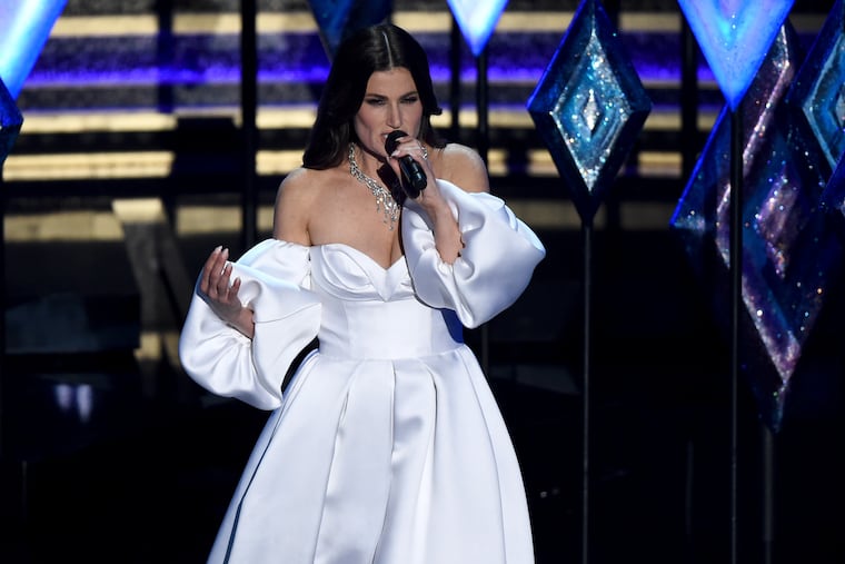 Idina Menzel performs at the Oscars on Sunday, Feb. 9, 2020, at the Dolby Theatre in Los Angeles. (AP Photo/Chris Pizzello)
