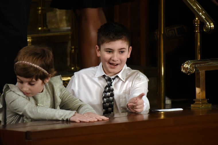 Joshua Trump, a Delaware boy bullied for his last name, attended President Trump's State of the Union address as a special guest on Tuesday.