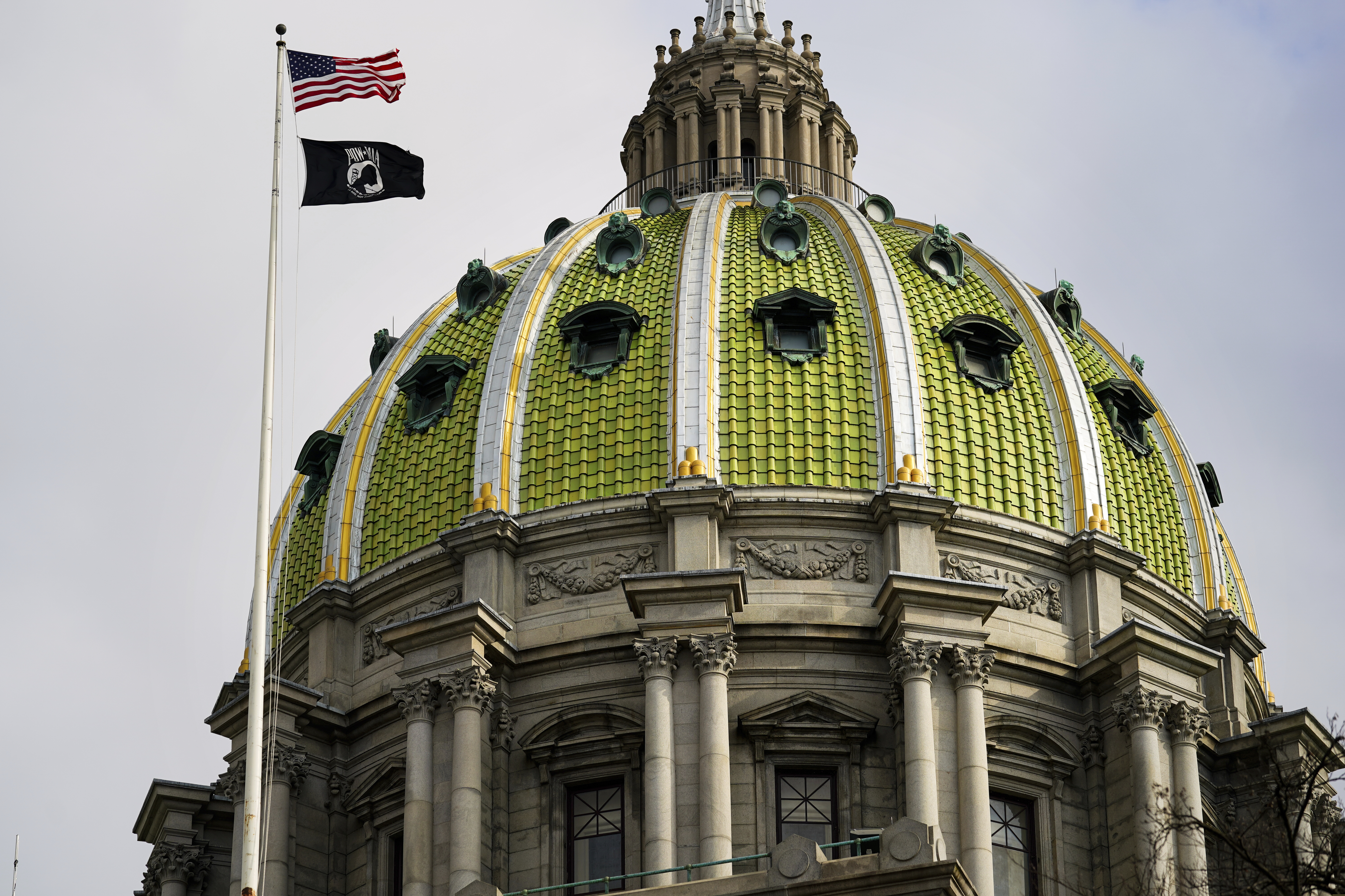 The Pennsylvania Capitol building in Harrisburg.