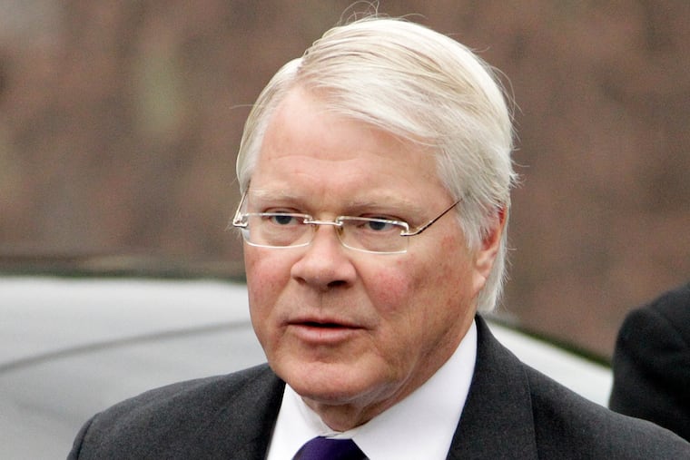 Joseph McGettigan III, Pennsylvania senior deputy attorney general arrives at the Centre County Courthouse for the second day of the testimony in the trial of former Penn State University assistant football coach Jerry Sandusky, on June 12, 2012 in Bellefonte, Pa.