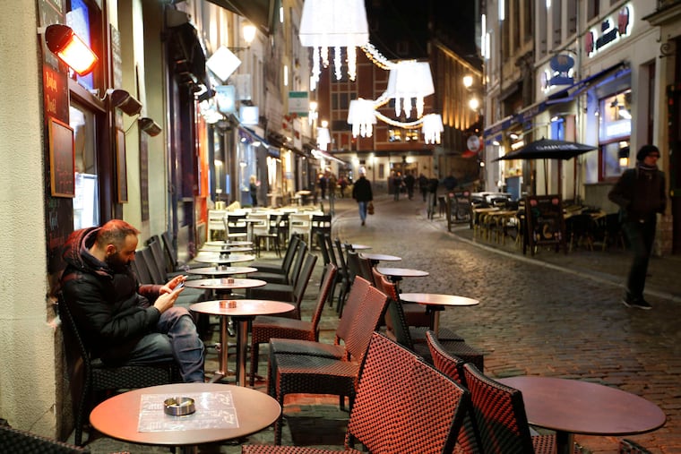 A normally bustling tourist area of central Brussels is practically deserted amid the top-level security alert.