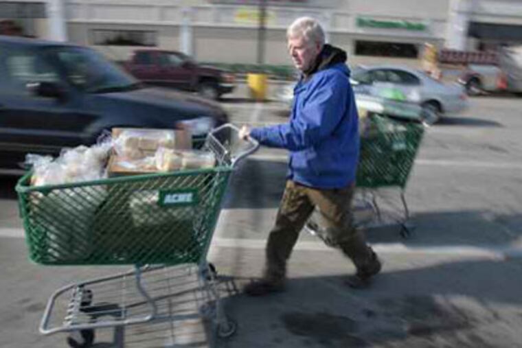 Acme plans to close five Phila. area stores. File photo of Fred MacLean outside the Acme supermarket at Academy and Red Lion Rd in Phila. (Elizabeth Robertson / Staff Photographer)