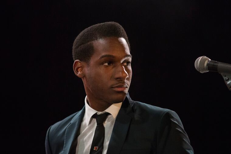 Leon Bridges performs at Union Transfer on October 17, 2015. (Colin Kerrigan / Philly.com)