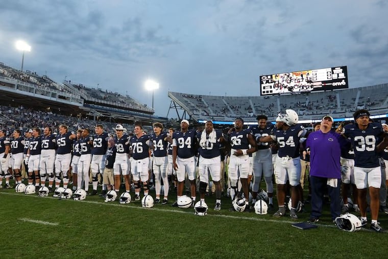Penn State is vowing to not have its turbulent season derailed by James Franklin's firing. Now, with a bye before a monster game against No. 1 Ohio State, the team is looking inward.