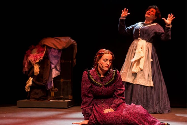 Kimberly Suskind (left) and April Woodall in “Little Women,” through Feb. 25 at the Eagle Theatre in Hammonton, N.J.