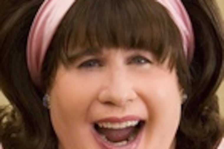 John Travolta in 1978's "Grease," top, and as Edna in "Hairspray."