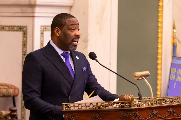 City Council President Kenyatta Johnson speaking at the City Council’s first session of the year in Philadelphia, Pa., on Thursday, Jan. 22, 2026.