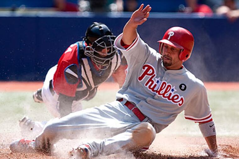 Shane Victorino has been diagnosed with a sprained right thumb. (Chris Young/The Canadian Press/AP file photo)