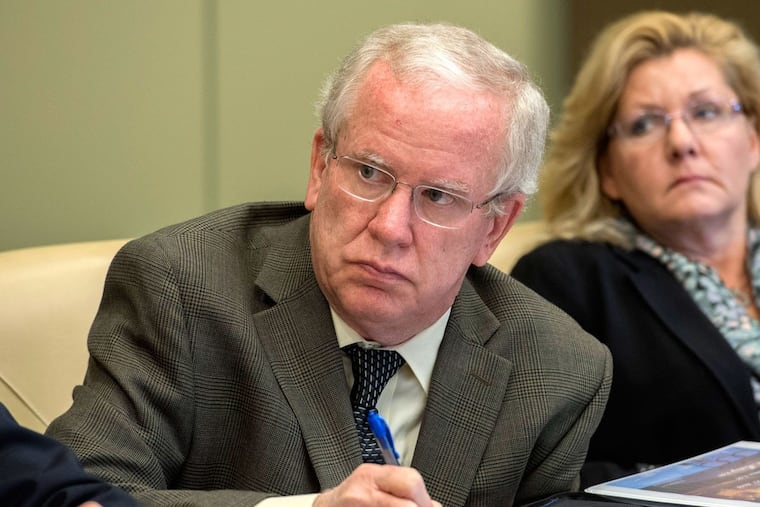 Vincent J. Fenerty, Jr., executive director of the Philadelphia Parking Authority, attends a public meeting at the PPA headquarters in Center City September 27, 2016 where members of the public and transit unions called for Fenerty’s removal for an admitted sexual harassment scandal.