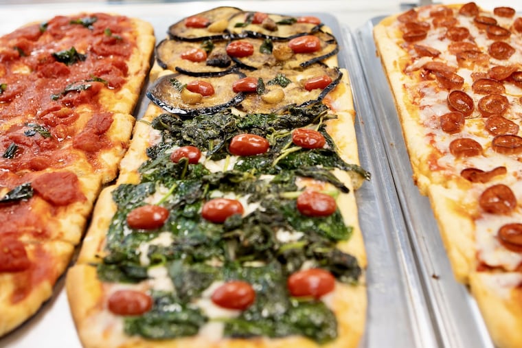 Roman pizzas from Puglia Pizza, 901 South St.