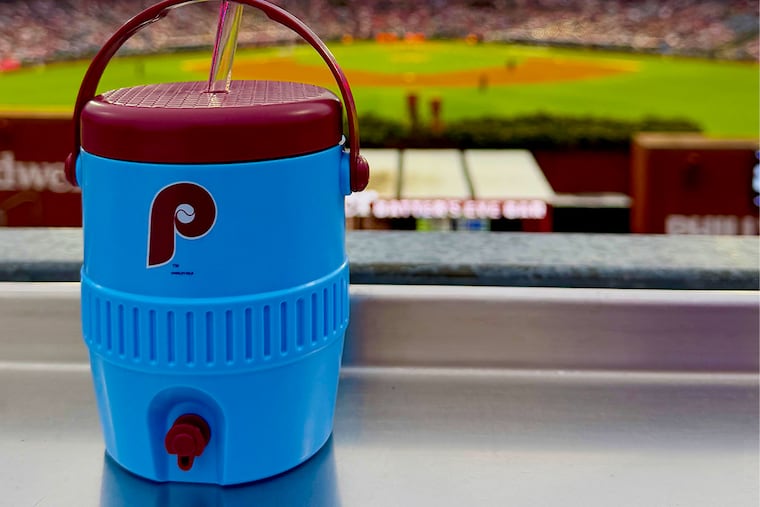 These limited-edition mini dugout cooler cups, unveiled at Citizens Bank Park Tuesday, are going fast.