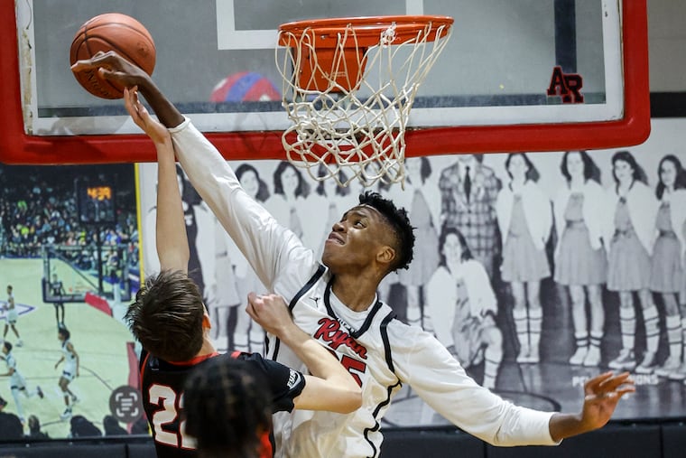 Thomas Sorber broke Archbishop Ryan’s scoring record with a 41-point game last week. He also had nine blocks in the contest.