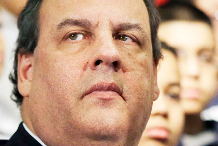 New Jersey Gov. Chris Christie looks out at the crowd at a gathering in Union City, N.J., Tuesday, Jan. 7, 2014. A top aide to Christie is linked through emails and text messages to a seemingly deliberate plan to create traffic gridlock in Fort Lee, N.J., at the base of the George Washington Bridge after its mayor refused to endorse Christie for re-election. (AP Photo/Mel Evans)