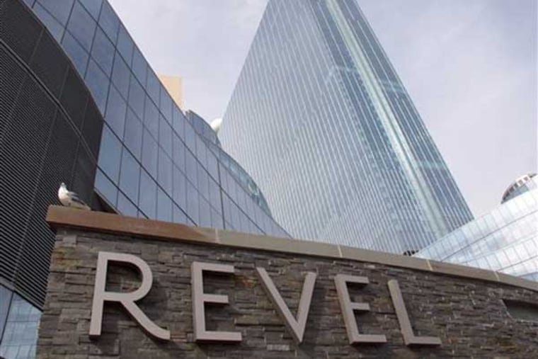 FILE - This Oct. 17, 2012 file photo shows the Revel, Atlantic City, N.J.'s newest casino. Revel, the casino many people had hoped would turn around Atlantic City's sagging fortunes, on Tuesday, Feb. 19, 2013 said that it will file for Chapter 11 bankruptcy protection in March, less than a year after it opened. (AP Photo/Wayne Parry, File)