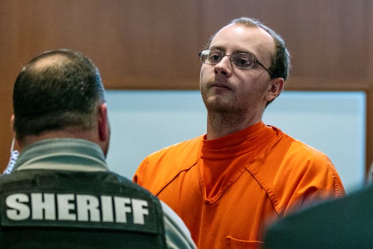 FILE- In this March 27, 2019, file photo, Jake Patterson appears for a hearing at the Barron County Justice Center, in Barron, Wis. Patterson could spend the rest of his life behind bars for kidnapping 13-year-old Jayme Closs and killing her parents after his sentencing hearing Friday, May 24. Patterson pleaded guilty in March to two counts of intentional homicide and one count of kidnapping. He admitted to abducting Jayme after killing her parents, James and Denise Closs, in October. (T'xer Zhon Kha / The Post-Crescent via AP, Pool)