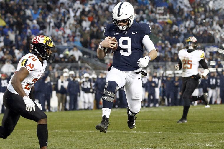 Penn State quarterback Trace McSorley runs into the end zone against Maryland on Saturday.