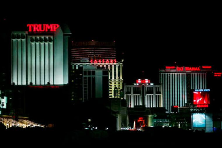 A view of the Atlantic City skyline at night in 2010.