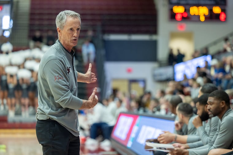 New head coach Steve Donahue led the St. Joseph’s men’s basketball team to an 86-65 win over the University of Delaware in an exhibition game on Saturday, Oct. 25, 2025, in Philadelphia.