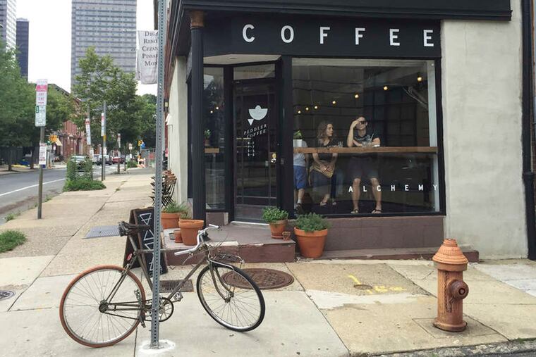 Peddler Coffee at 21st and Spring St., which sells Nicaraguan coffee. ( Craig LaBan / Staff )