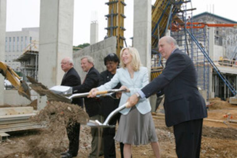 A ceremonial groundbreaking included university, city and corporate officials. The firms paying for the Radian have a 65-year lease and worked closely with Penn on the project's design.